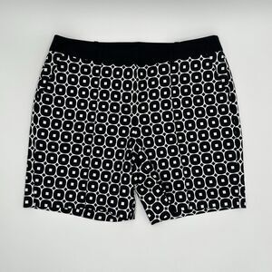 Worthington JCP Modern Fit Black White Ollie Shorts Womens Size 10 NWT 7" Inseam
